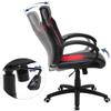 High Back Executive Office Chair, Adjustable Swivel Computer Chair, Ergonomic Swivel Computer Desk Chair, Headrest and Lumbar Support, Black and red view 4