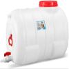 SHENJIA Large Capacity Water Tank 140L Plastic Water Storage Tank with Cover and Valve, Horizontal Square Water Storage Bucket for Household Camping Outdoor Self-Driving Tour view 1