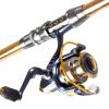 HEAIQI Fishing Pole Fishing Rod and Reel Combos Carbon Fiber Telescopic Fishing Pole for Travel Saltwater Freshwater Boat Fishing Beginners Fishing Rods (Size : A_2.4M) view 1