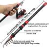Fishing Pole Ultra-Short Sea Rod Mini Long-Range Rocky Fishing Rod Portable Shrinkable Fishing Rod Fishing Gear Fishing Rods (Size : A_2.7m Fishing Rod+3000 reels) view 3