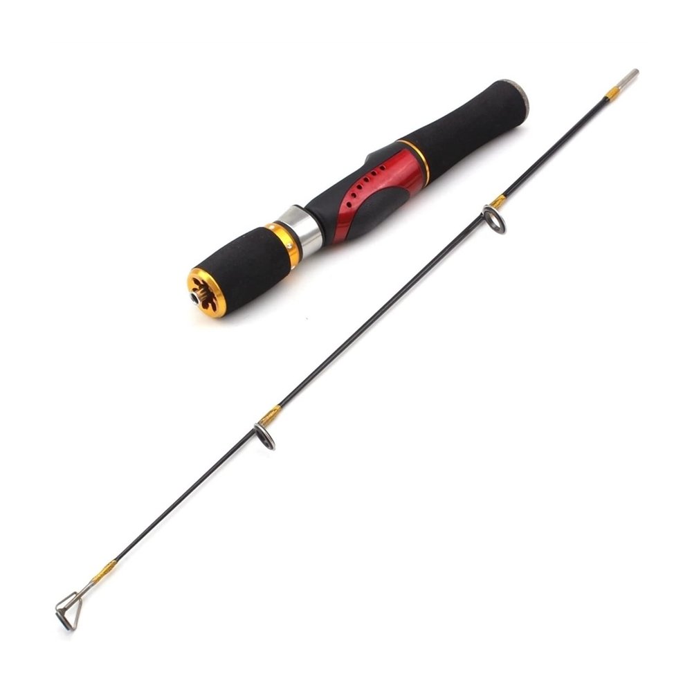 HEAIQI Fishing Pole Fishing Pole Winter Fishing Ice Fishing Rod Feeder Carp Fishing Pole Carbon 2 Section Spinning Rod Conveniently Carrying Fishing Rods, A_65cm