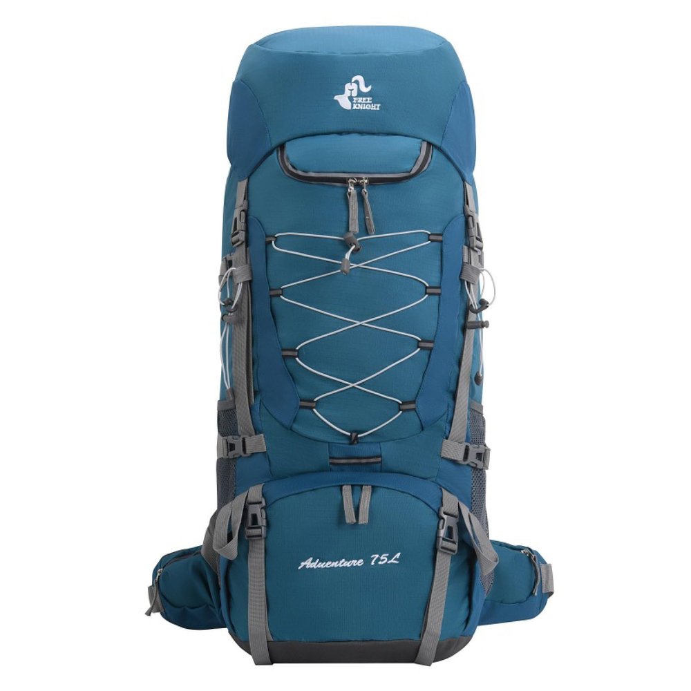 APLUSH Hiking Backpack High Capacity Lightweight Waterproof Camping Backpack Travel Daypack with Rain Cover,Turquoise,75L
