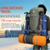 APLUSH Hiking Backpack High Capacity Lightweight Waterproof Camping Backpack Travel Daypack with Rain Cover,Turquoise,75L view 2