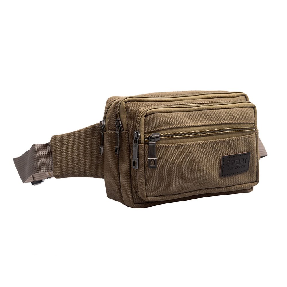 BestAlice Fanny Pack Waist Pack Bag for Running Hiking Travel Workout Hiking Waist Bag Pack Carrying Lightweight Belt Bag for Travel Sports Hiking(Khaki)