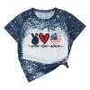 NineFit Basics Kid Toddler 4th of July 3D Printed Tees American Independence Day Shirts Little Boys Girls Short (Blue, 6-7 Years) view 1