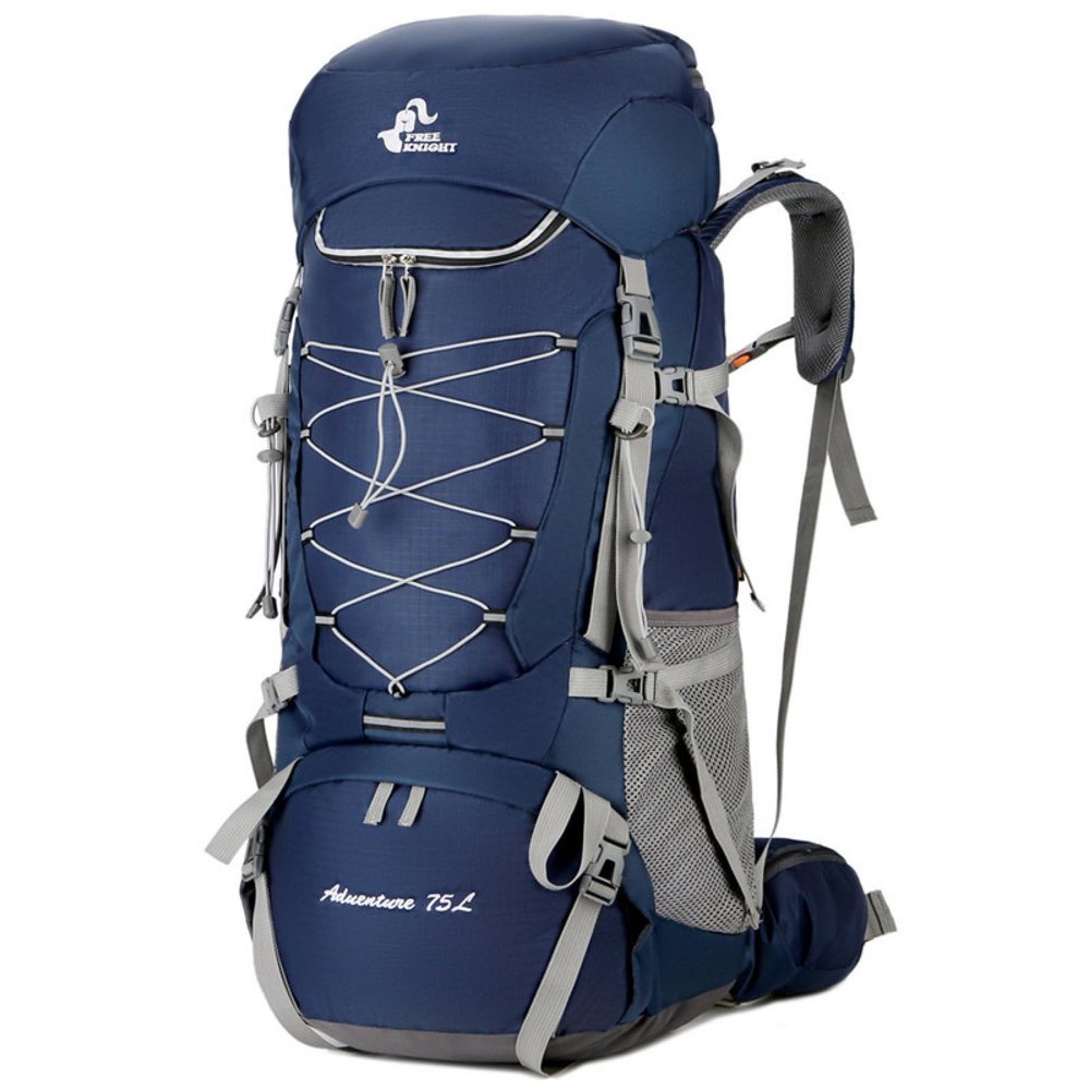 APLUSH Hiking Backpack High Capacity Lightweight Waterproof Camping Backpack Travel Daypack with Rain Cover,Blue a,75L