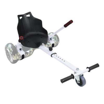 Hoverboards Seat Attachment, Hoverboards Go Kart Attachment for Kids & Adults, Accessory for Self Balancing Scooter, Fit for 6.5" 8" 10" Hoverboards Ideal Gift (White)
