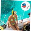 KOMBIUDA 1set Scuba Diving Spool Aluminum Alloy Line Reel Signal Buoy Line for Cave Diving Search Recovery Essential for Underwater Navigation view 2