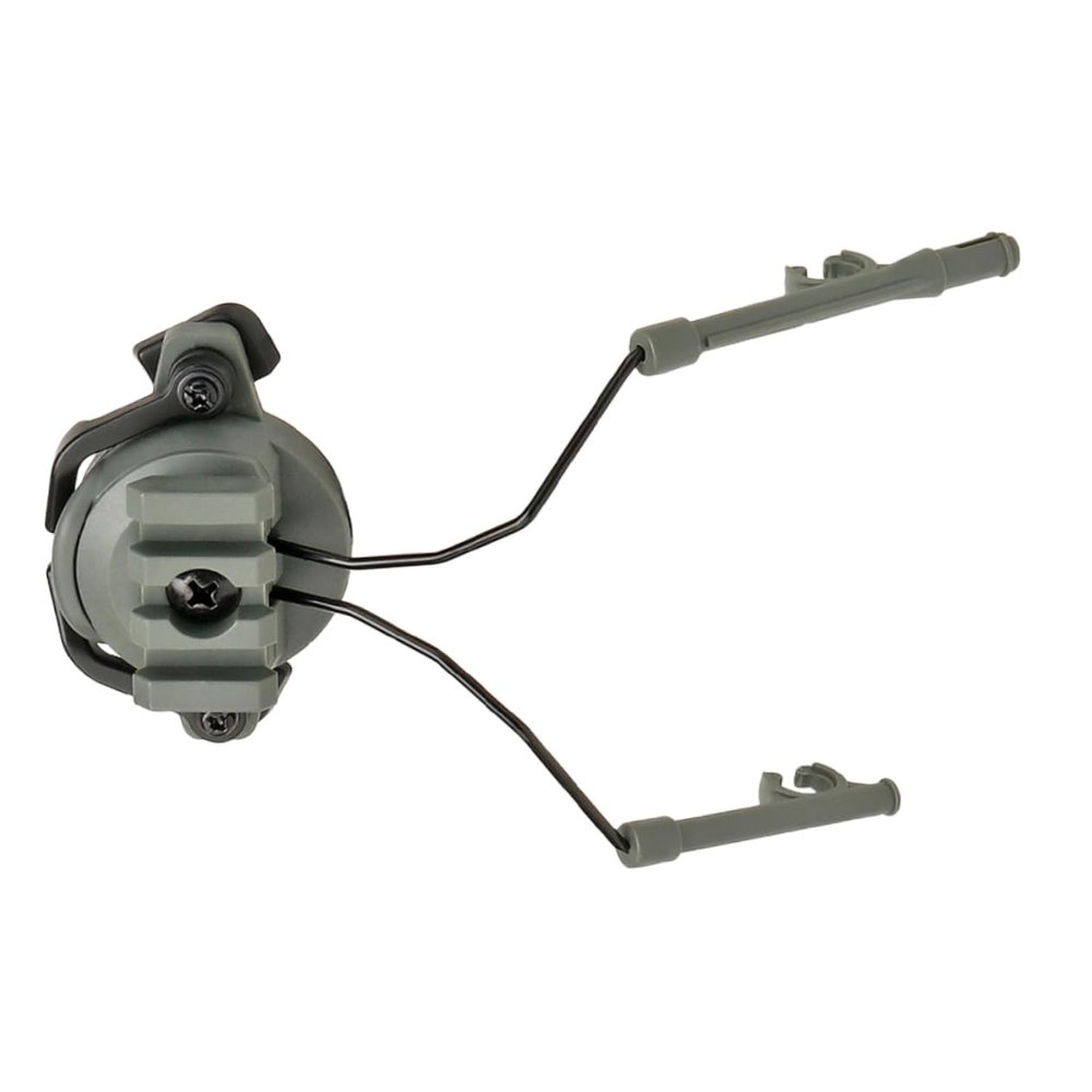 KOMBIUDA Rotary Helmet Headset Adapter Set for Rails Easy Installation Earmuff Holder Compatible with Tactical Gear Green Color