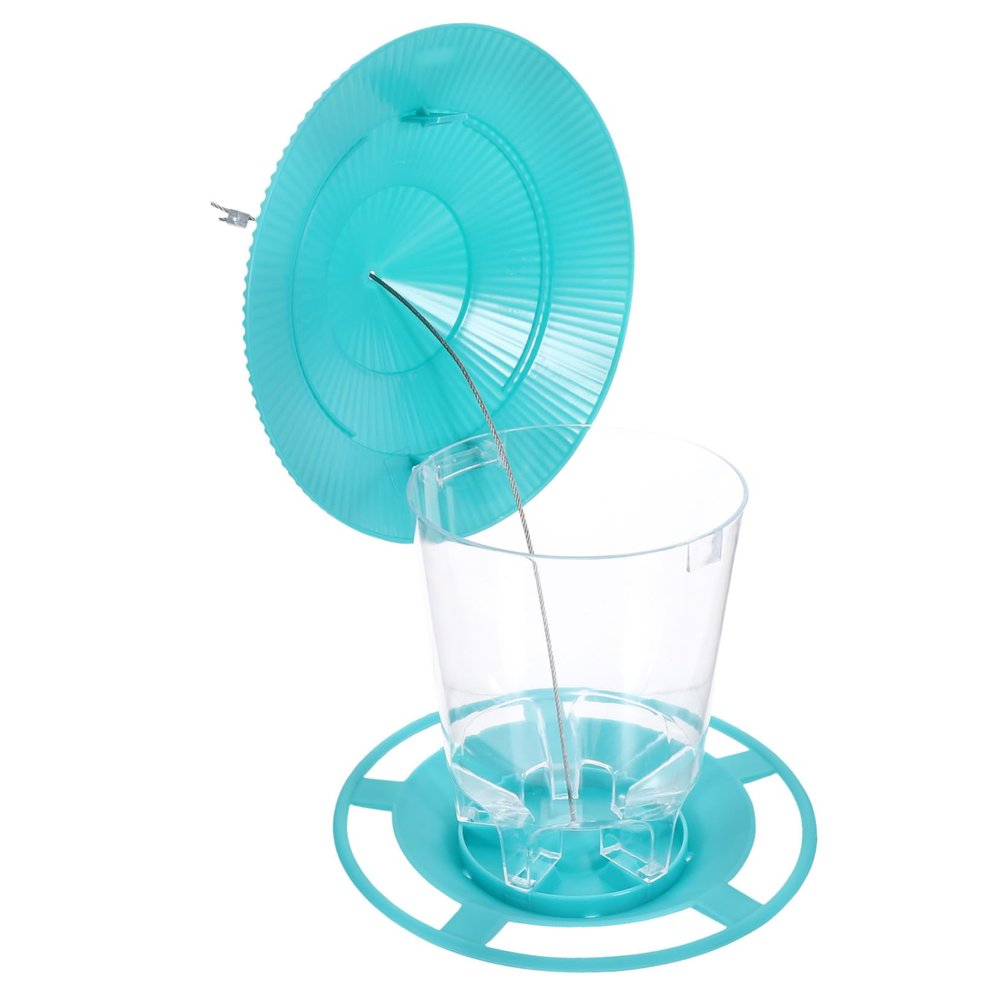 Balacoo Squirrel Outdoor Bird Food Holder Food Bowl Hanging Automatic Automatic Parrot Feeder Food Hummingbird tub Plastic Tool Outdoor Bird Feeder cage Shape Bird Feeder, 16X16CM