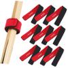 Fishing Rod Wrap Straps 10 Pack Elastic Neoprene Sticky Red view 1