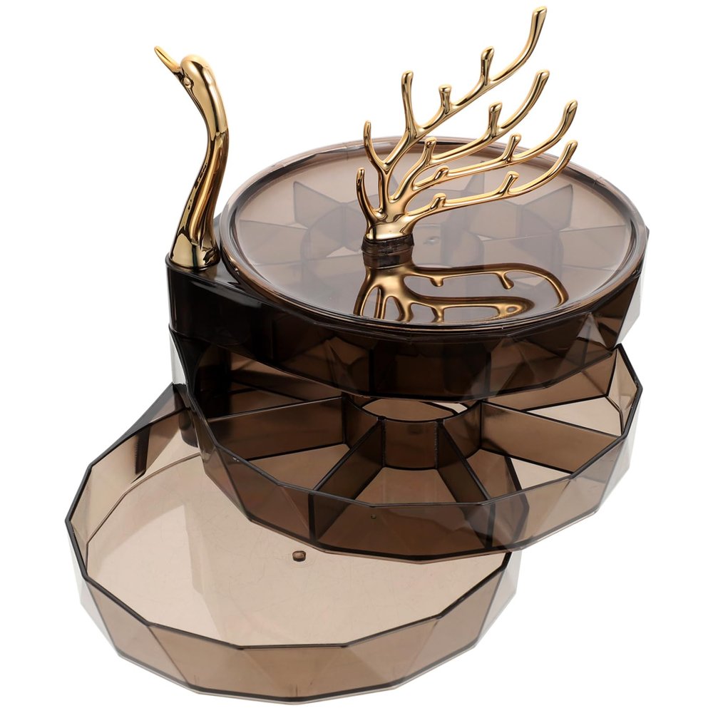 Cabilock Swan Shape Jewelry Box Elegant Jewelry Organizer for Earrings and Necklaces Lightweight Material for Home Display and -giving Ice Tea