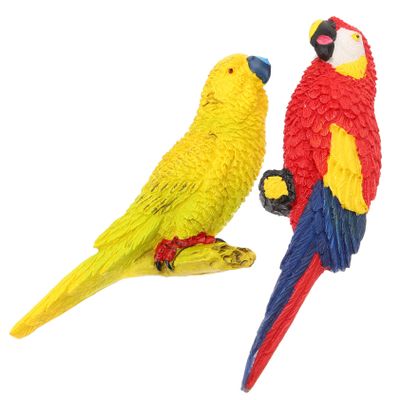 2pcs Magnetic Parrot Sticker for Refrigerator Animal Fridge Magnet Decor