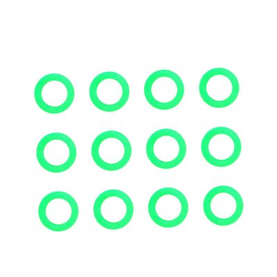 POPETPOP 100pcs Silicone Night Ring for Tent Pegs Dark Nail Ring Safe Reminders Easy to Use for Camping and Travel