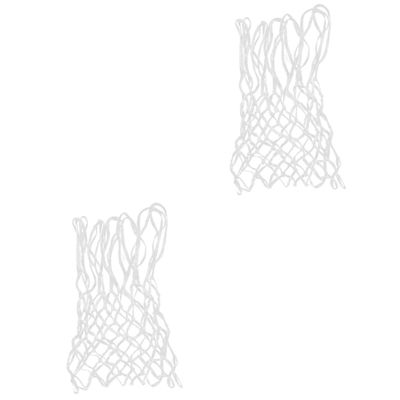 POPETPOP 2pcs Nylon Braided Basketball Net Replacement Heavy Duty for Basketball Rim Backboard Weatherproof School Sports Courts
