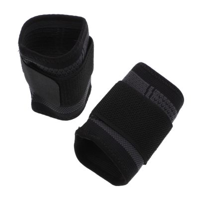 FRCOLOR 2pcs Breathable Wrist Protective Straps for Sports Sweat Absorption Design Nylon Compression Wrist Support Bands for Weightlifting and Gym Workouts