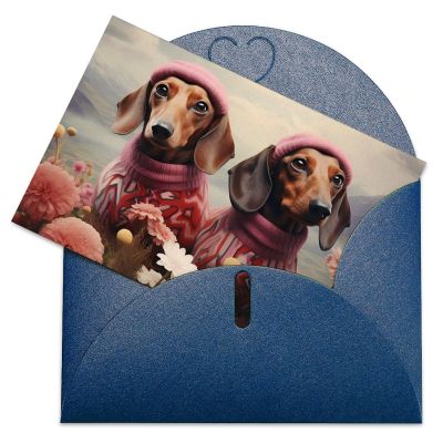 Italian Dachshund Greeting Cards Blank Note Cards with Envelope Anniversary Card Thanks Card 4 X 6 Inches