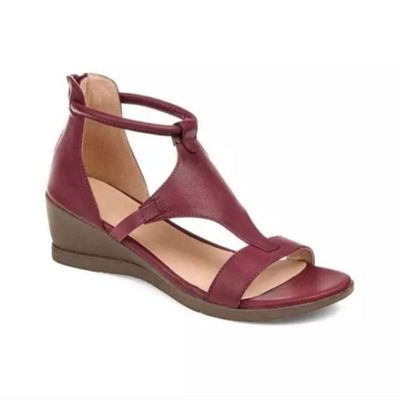 NineFit Basics Womens Wedges Sandals Ladmiple Womens Espadrille Wedge Sandals Summer Casual Brided Strap Platform Open Toe Heels Sandals, 10.5, Purple