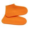 KOMBIUDA Unisex Silicone Rain Shoes Cover Waterproof Anti-Slip Shoe Protector for Adults and Boys and Girls Thick Sturdy Design Reusable for Outdoor Use Orange view 1