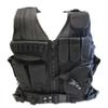 3Skull Light Weight Upgraded Tactical Airsoft or Paintball Vest - Duty Belt, Pistol Holster, 9 Pouches - Black, One Size view 1