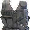 3Skull Light Weight Upgraded Tactical Airsoft or Paintball Vest - Duty Belt, Pistol Holster, 9 Pouches - Black, One Size view 2