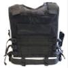 3Skull Light Weight Upgraded Tactical Airsoft or Paintball Vest - Duty Belt, Pistol Holster, 9 Pouches - Black, One Size view 3