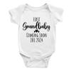 Custom First Grandbaby Coming Soon Infant Bodysuit, Pregnancy Announcement Gift for Grandparents, Baby Announcement Surprise Reveal, I Can't Wait New Baby Outfit for 0-18 Months, Abuelo, Abuela Gift view 1