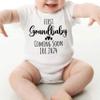 Custom First Grandbaby Coming Soon Infant Bodysuit, Pregnancy Announcement Gift for Grandparents, Baby Announcement Surprise Reveal, I Can't Wait New Baby Outfit for 0-18 Months, Abuelo, Abuela Gift view 4