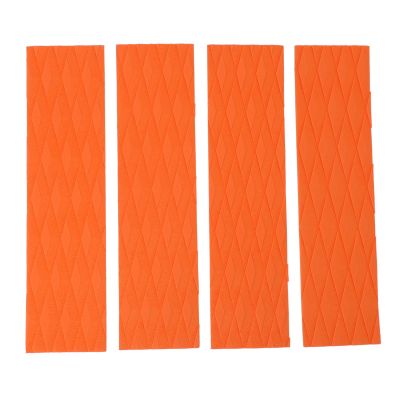 SPYMINNPOO Surfboard Traction Pad,4Pcs Surfboard Traction Pads Surfing Front Traction Anti Slip Pad for Skimboards Kayak (Orange)