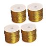 NineFit Basics 4rolls Gold Elastic Cord Decorative Craft Rope for Packaging Wrapping and Crafts and Stretchy Twine for Secure Binding Elegant Gold view 1