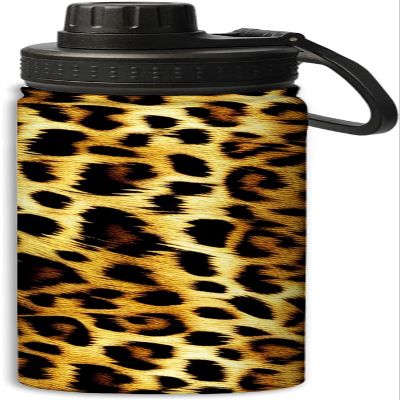 Golden leopard print design design Sports Leak Proof Water Bottle 18 oz, Insulated Water Bottles for Bicycles,Fitness,Yoga,Hiking etc.Golden