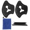 Alomejor Adjustable Swimming Hand Paddles for Men Women Children, Axe Shaped, Dual Sided Ideal for Swimming Training (Black) view 2