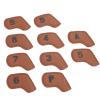 Alomejor 10PCS Putter Protective Covers PU Headcover for Entertainment and Training Needs (Light Brown) view 1