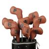 Alomejor 10PCS Putter Protective Covers PU Headcover for Entertainment and Training Needs (Light Brown) view 2