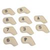 Alomejor 10PCS Putter Protective Covers PU Headcover for Entertainment and Training Needs (Beige) view 1