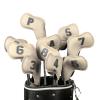 Alomejor 10PCS Putter Protective Covers PU Headcover for Entertainment and Training Needs (Beige) view 4