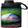 Golf ball design on grass design Sports Leak Proof Water Bottle 18 oz,Durable Double Walled Stainless Steel - Gym Bottles,Insulated Reusable Water Bottle,Hot Cold,Multicolor view 1