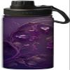 NineFit Basics Purple floral design design 18 oz Insulated Water Bottle, Double Wall Vacuum Stainless Steel Water Bottle,Water Bottle Keeps Hot or Cold Sports Gym,Purple, 140-bb0324bwb350010-20 view 1