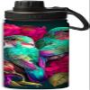 NineFit Basics Hummingbird and hibiscus flowers design Sports Leak Proof Water Bottle 18 oz, Insulated Water Bottles for Bicycles,Fitness,Yoga,Hiking etc.Multicolor, 140-bb0324bwb350013-18 view 1