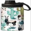 NineFit Basics Camel and cactus design design 18 oz Insulated Water Bottle, Double Wall Vacuum Stainless Steel Water Bottle,Water Bottle Keeps Hot or Cold Sports Gym,Green, 140-bb0324bwb350004-10 view 1