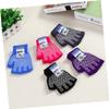 FRCOLOR 2pairs Gloves for Women Workout Yoga Half Finger Non-Slip Gloves Knitted Finger Protectors Comfortable view 2
