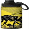 A bee with black and yellow stripes design 18 oz Sports Insulated Kettle Stainless Steel Water Bottles Outdoors,Leak Proof, Yellow view 1