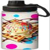 Ice cream waffle style design 18 oz Sports Insulated Kettle Stainless Steel Water Bottles Outdoors,Leak Proof, Multicolor view 1