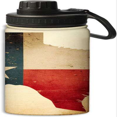 Texas flag design 18 oz Sports Insulated Kettle Stainless Steel Water Bottles Outdoors,Leak Proof, Multicolor