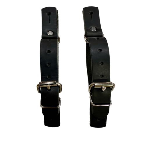 JR Rough Stock Leather Spur Strap (Black) Youth Rodeo Equipment for Bull Riding, Bareback and Saddle Bronc - Crafted with Durable Leather - Made in The USA