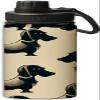 NineFit Basics black dachshund design 18 oz Insulated Water Bottle, Double Wall Vacuum Stainless Steel Water Bottle,Water Bottle Keeps Hot or Cold Sports Gym,Brown and black, 140-bb0324bwb350023-20 view 1