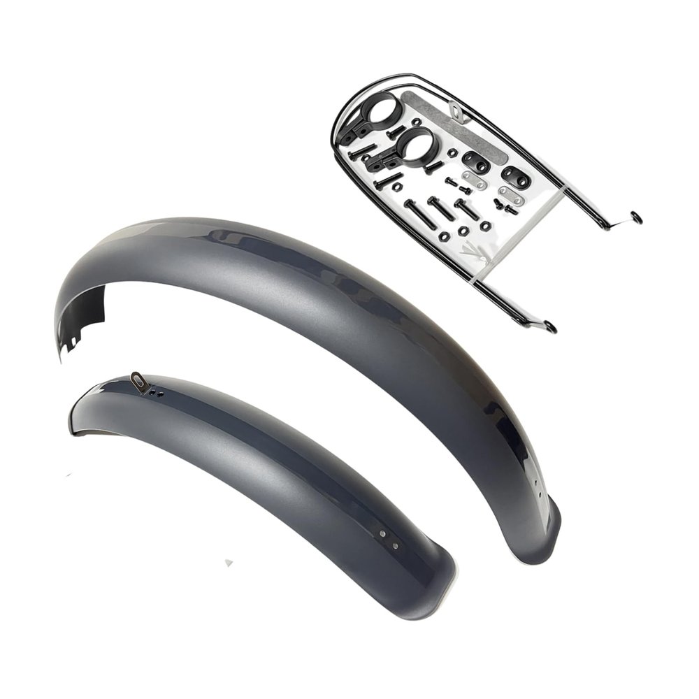 ZSYALY Fat Bike Fenders Set Front Rear Mudguards for MTB Off-Road Cycling Fenders Kit Bike Wings Full Coverage (20~26 * 4 inch) (Grey, 26inch)