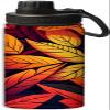 Red leaves design 18 oz Sports Insulated Kettle Stainless Steel Water Bottles Outdoors,Leak Proof, Red view 1