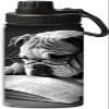 NineFit Basics Dog wearing glasses while reading book design 18 oz Insulated Water Bottle, Double Wall Vacuum Stainless Steel Water Bottle,Water Bottle Keeps Hot or Cold Sports Gym,Black view 1