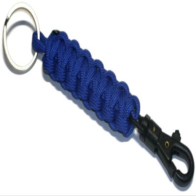 RedVex Cobra Paracord Key Fob with choice of clip - (Qty - 1) (ABS Clip, Blue, 5-inch)